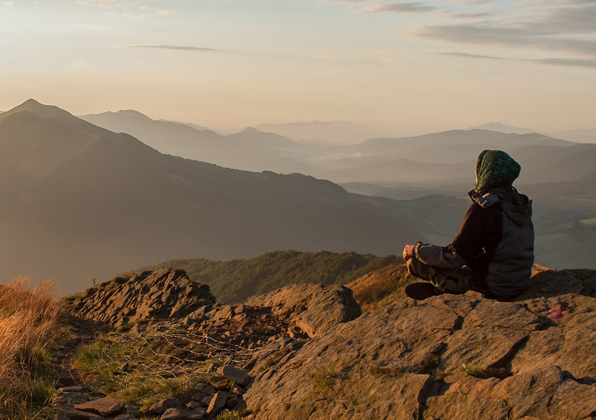Mann mit Krebs gibt nie auf.