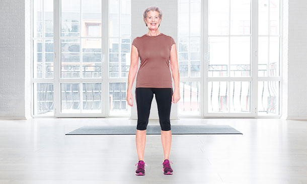 Grundhaltung für Lymphfluss-Übung