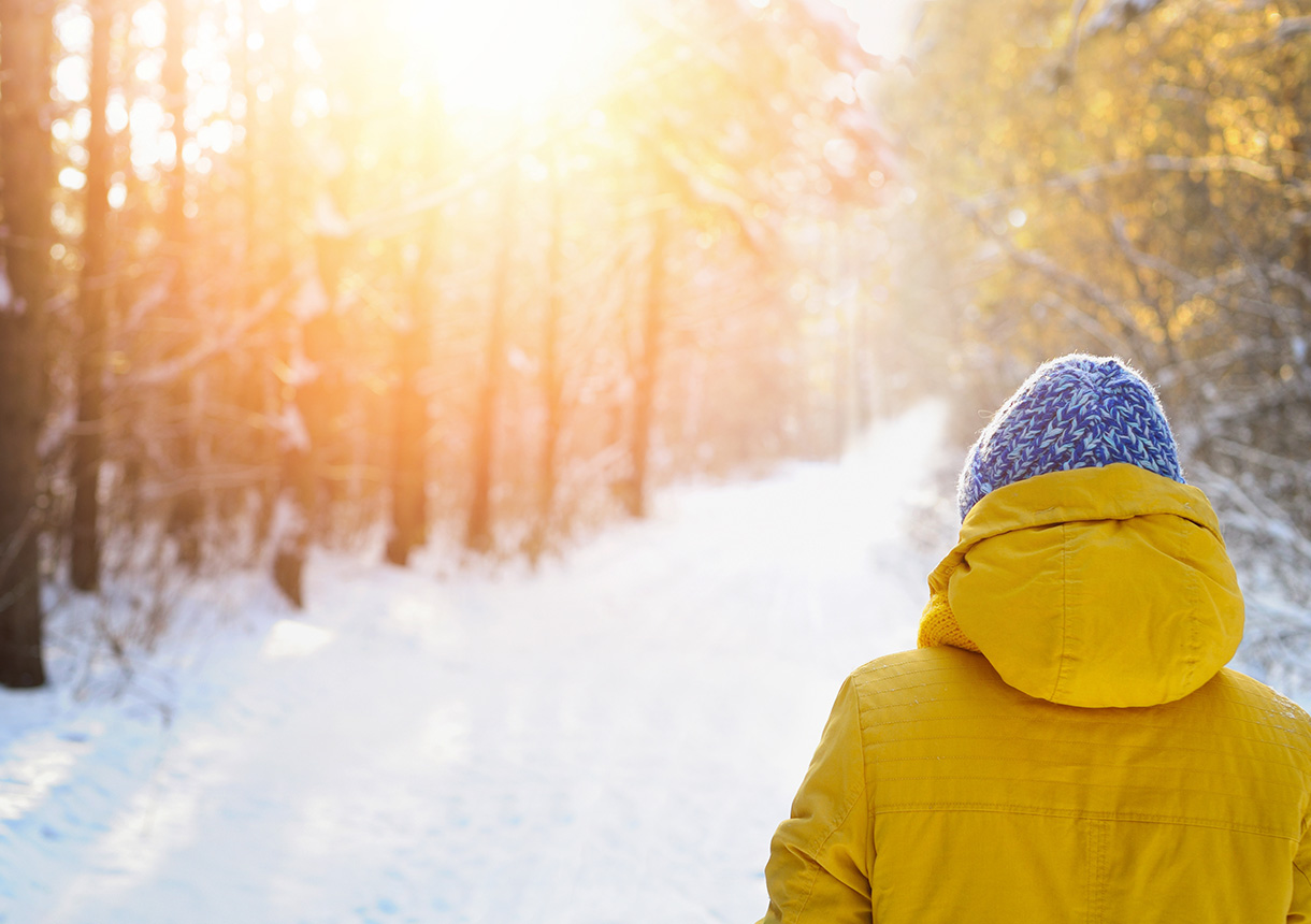 Sonnenschutz bei Wintersonne