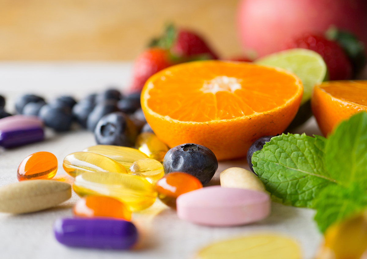 Nahrungsergänzungsmittel bei Krebs.